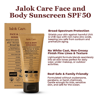 Jalok Care Face and Body Sunscreen SPF 50