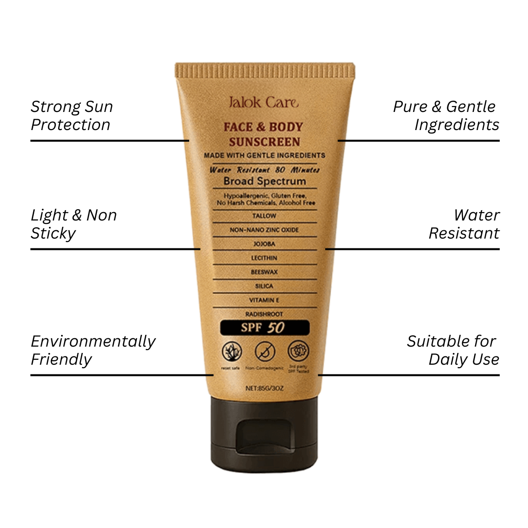 Meet Jalok Care Face and Body Sunscreen SPF 50, Your All-in-One Sun Protection Solution